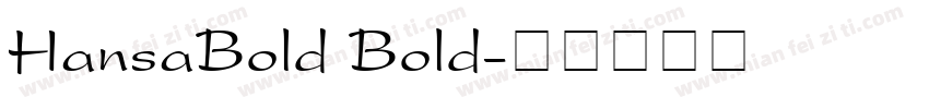 HansaBold Bold字体转换